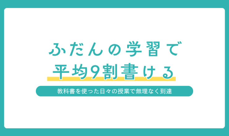 木津南中学の中1英語で、ふだんの学習だけでテスト2週間前に単語・表現を平均9割書けた結果